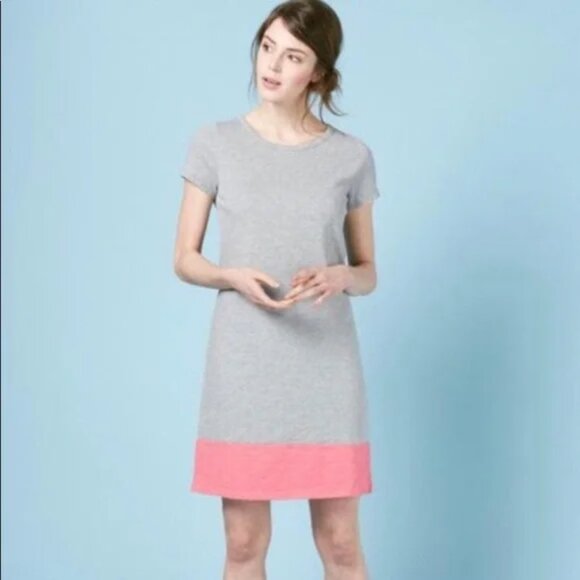 Boden Slub Tee Colorblock Dress - Women's SIZE 4R - Picture 1 of 6